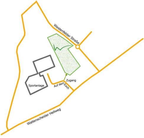 "Wildnis für Kinder" Westenfeld Lageplan