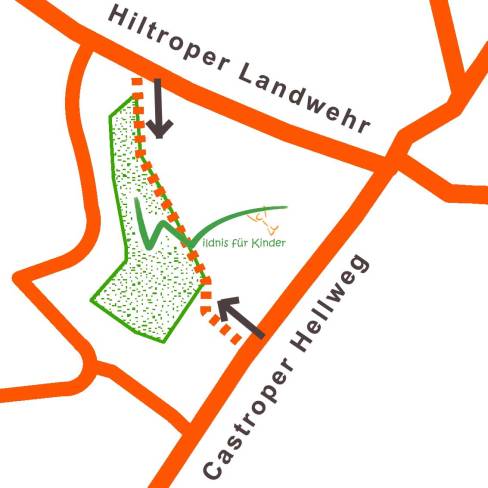 "Wildnis für Kinder" Hiltrop Lageplan